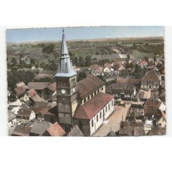 HOCHFELDEN: église catholique vue aérienne 10X15 - très bon état