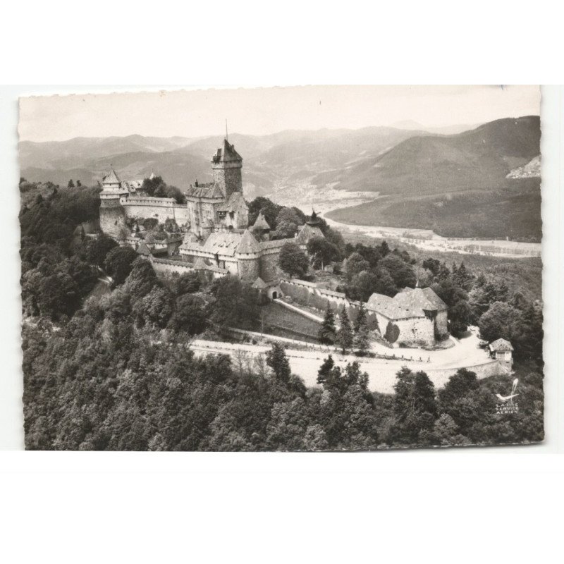 HAUT KOENIGSBOURG: le château vue aérienne 10X15 - très bon état