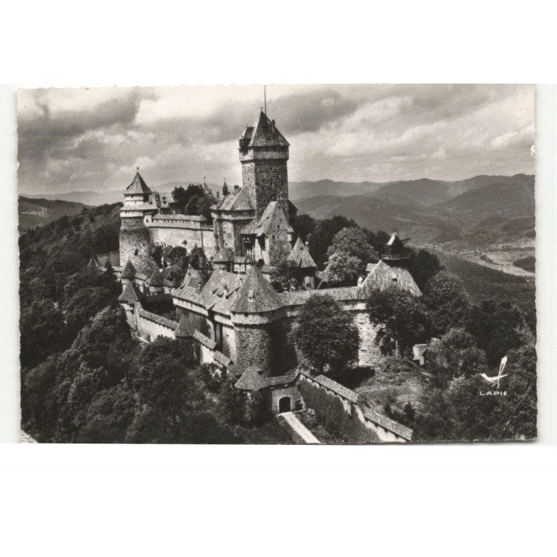 HAUT KOENIGSBOURG: le château vue aérienne 10X15 - très bon état