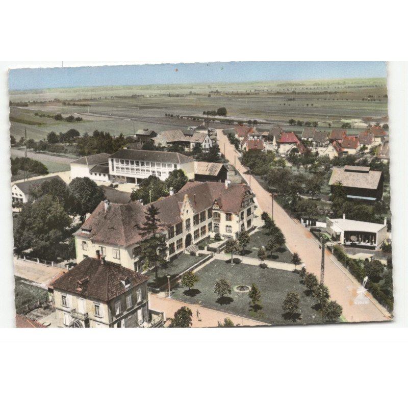 ERSTEIN: collège d'enseignement secondaire vue aérienne 10X15 - très bon état