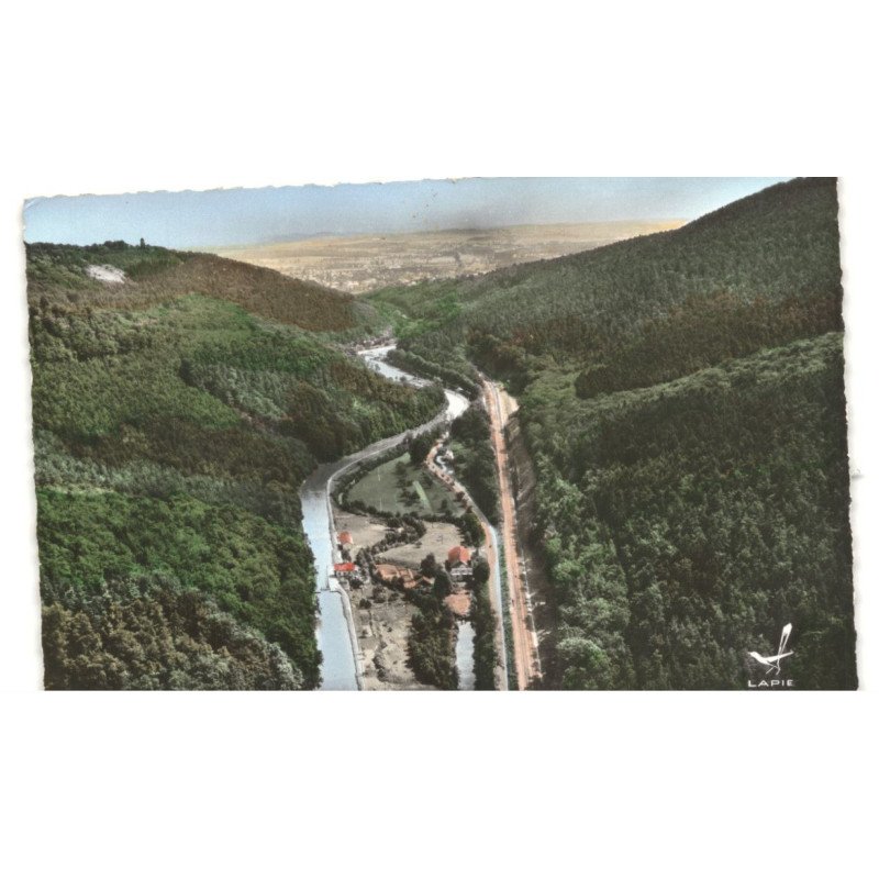 STAMBACH: panorama sur la vallée de la zorn, vu du haut barr, pont du diable vue aérienne 10X15 - très bon état