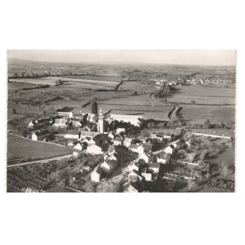 VILLE-LANGY: vue générale et panorama sur anlezy vue aérienne 10x15 - très bon état