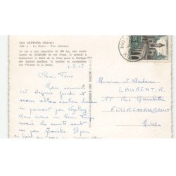 LES SETTONS: le lac, la digue vue aérienne 10x15 - très bon état