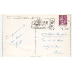 environs de SAINT-PEREUSE: château de saulière vue aérienne 10x15 - très bon état