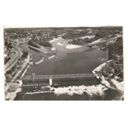 SAINT-LEGER-des-VIGNES : le barrage sur la loire, le canal du nivernais, l'aron vue aérienne 10x15 - très bon état