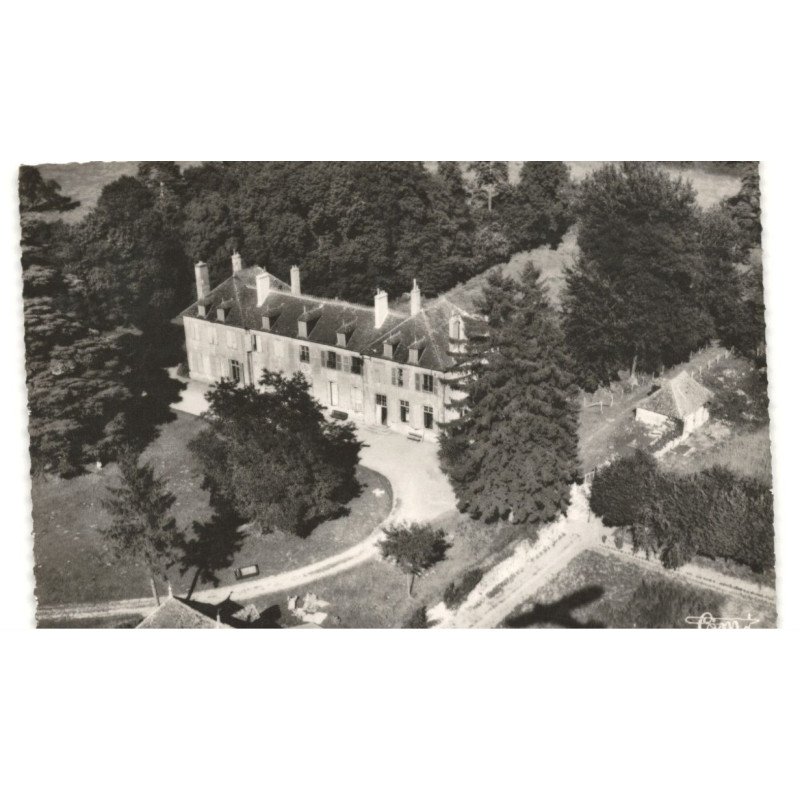 SAINT-BENIN-D'AZY: château de montgoublin vue aérienne 10x15 - très bon état