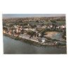NEUVY-sur-LOIRE: quai de la loire et la cartonnerie vue aérienne 10x15 - très bon état