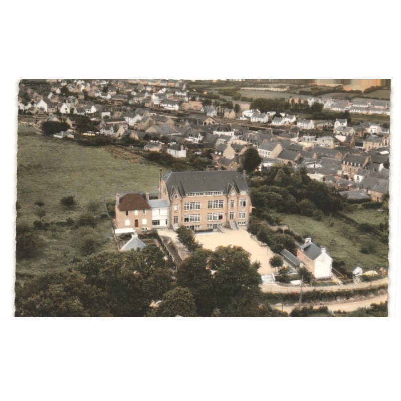 ROSPORDEN: l'école sainte-thérèse vue aérienne 10x15 - très bon état