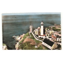 POINTE-SAINT-MATHIEU: le phare et l'abbaye vue aérienne 10x15 - très bon état
