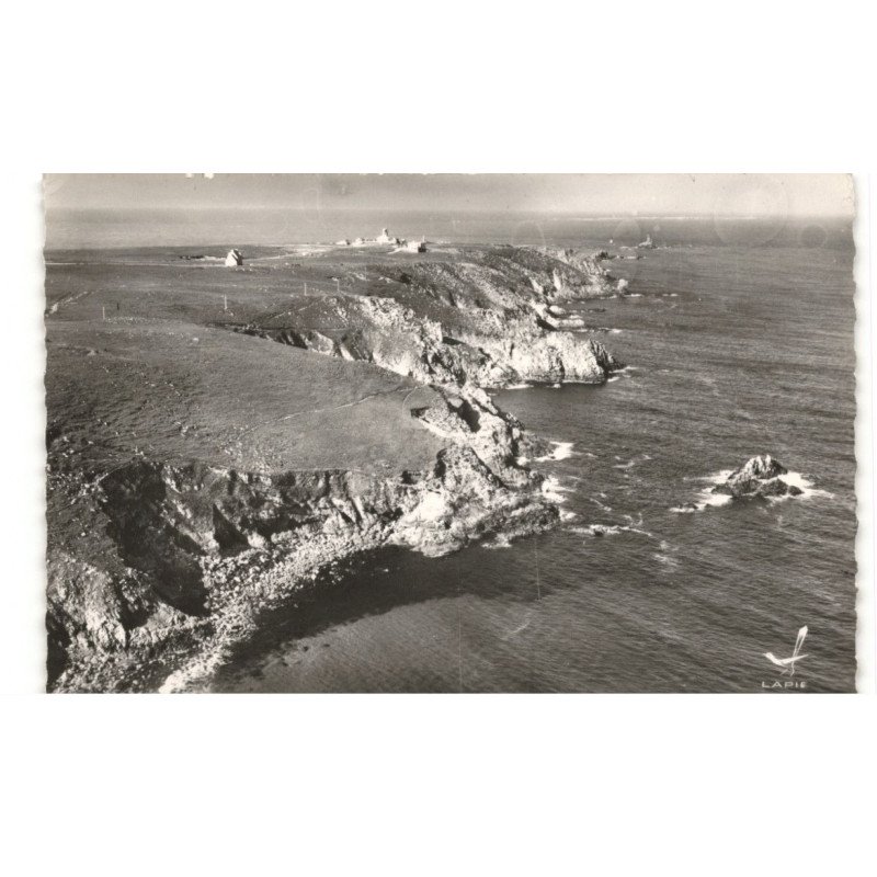 POINTE du RAZ: côte nord et baie des trépassés vue aérienne 10x15 - très bon état