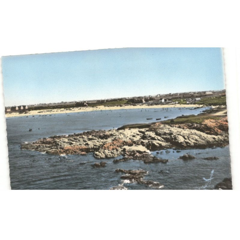 SAINT-GUENOLE: la plage vue aérienne 10x15 - très bon état