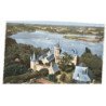 HENAN: château de henan des XVe et XVI siècles avec donjon hexagonal vue aérienne 10x15 - état