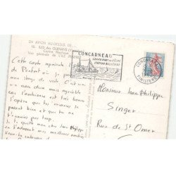 ILES DES GLENANS: centre nautique vue générale de l'ile penfret vue aérienne 10x15 - très bon état