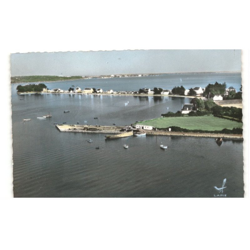 CAP-COZ-FOUESNANT: vue panoramique du port vue aérienne 10x15 - très bon état