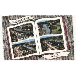 JANVILLE: souvenir de... 4 vues vue aérienne 10x15 - très bon état