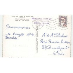 TRACY-le-MONT: vue générale, ruines de prieuré de sainte-croix vue aérienne 10x15 - très bon état