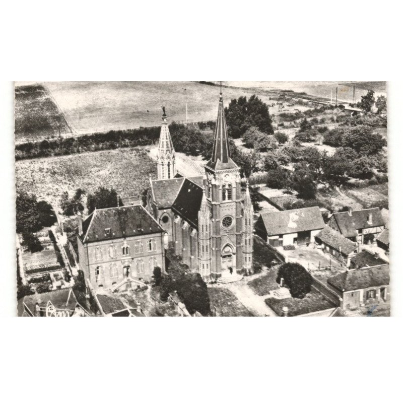 SAINt-REMY-en-L'EAU: l'église vue aérienne 10x15 - très bon état