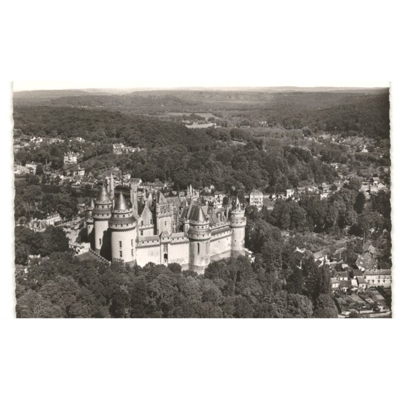 PIERREFONDS: le château vue aérienne 10x15 - très bon état