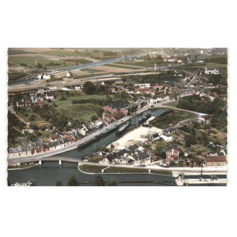 PONT-L'EVEQUE: vue générale vue aérienne 10x15 - très bon état