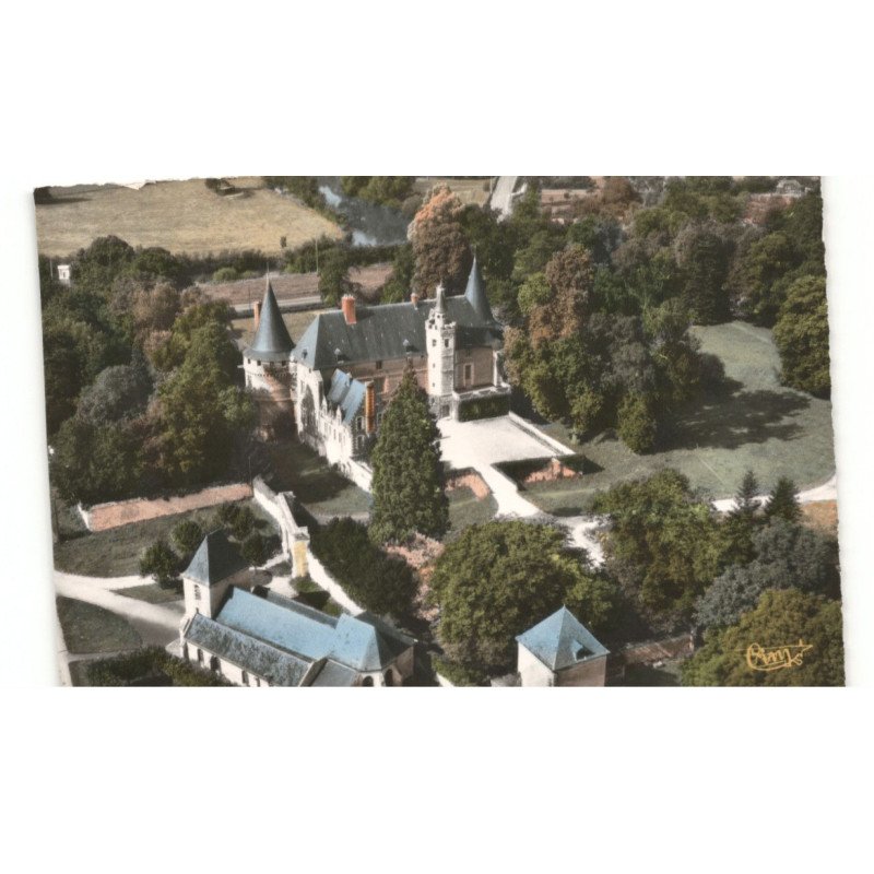 LE PLESSIS-BRION: le château vue aérienne 10x15 - très bon état