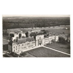 OURSCAMP: abbaye palais abbatial ruines de l'église et chapelle  vue aérienne 10x15 - très bon état