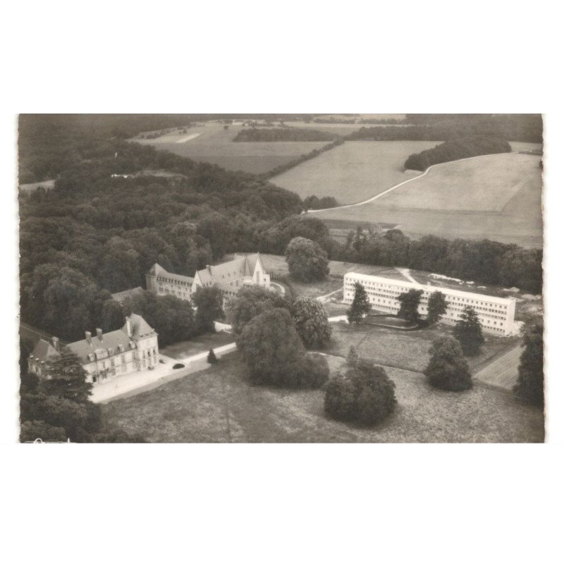MORTEFONTAINE: prieuré et château de mortefontaine vue aérienne 10x15 - très bon état