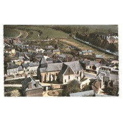 MARSEILLE-en-BEAUVAISIS: église et château vue aérienne 10x15 - très bon état
