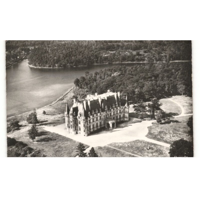 MORTEFONTAINE: château de vallière vue aérienne 10x15 - très bon état