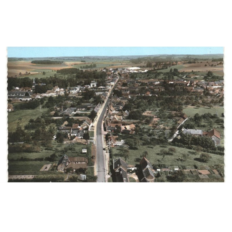 GUISCARD: nationale 32 vue aérienne 10x15 - très bon état