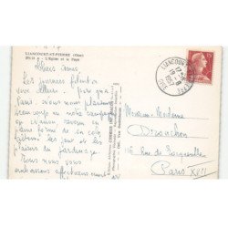 LIANCOURT-SAINt-PIERRE: l'église et le pays vue aérienne 10x15 - très bon état