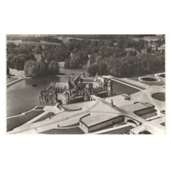 CHANTILLY: vue générale, le château vue aérienne 10x15 -  très bon état (timbre arraché)