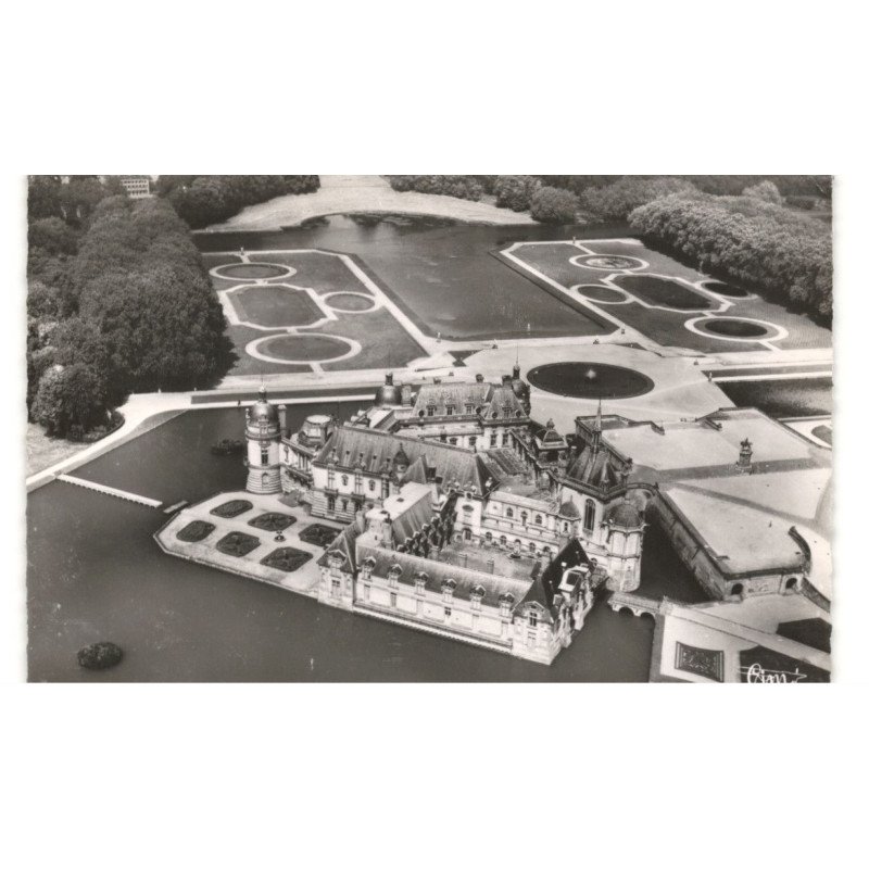 CHANTILLY: vue aérienne 10x15 -  très bon état