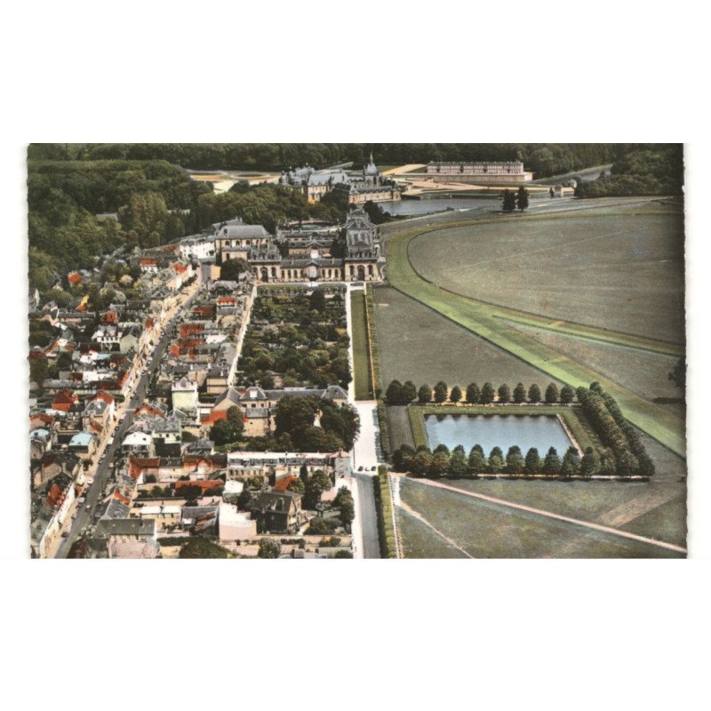 CHANTILLY: vue générale vue aérienne 10x15 -  très bon état