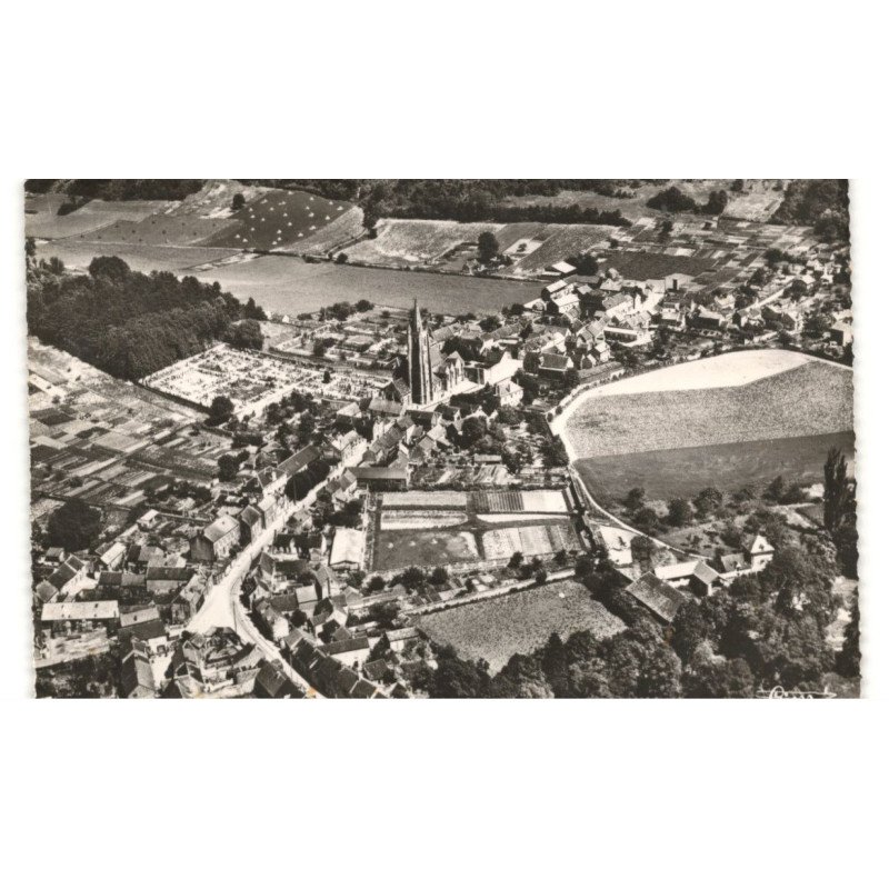 BETHISY-SAINT-PIERRE: vue générale vue aérienne 10x15 - très bon état
