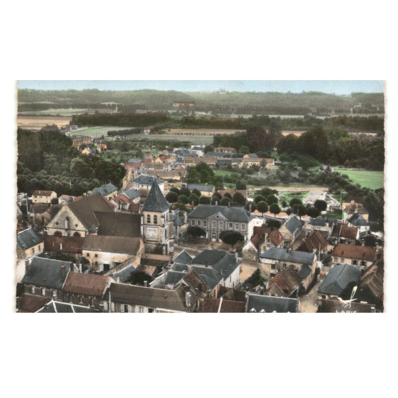 ATTICHY: vue d'ensemble vue aérienne 10x15 - très bon état