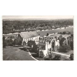 OURSCAMP: abbaye, ruines de l'église et chapelle XIIIe siècle vue aérienne 10x15 - très bon état