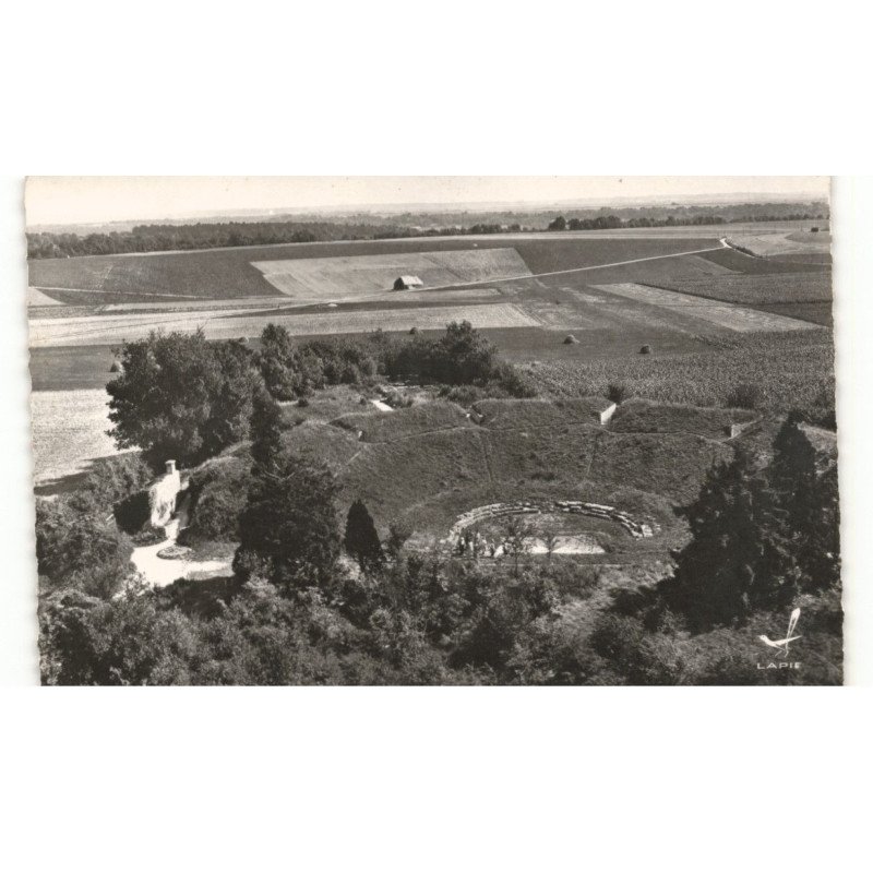 ORROUY: ruines gallo-romaines de champlieu, le théâtre vue aérienne 10x15 - très bon état