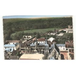 FLEURINES: auberge de la biche au bois place de l'église vue aérienne 10x15 - très bon état