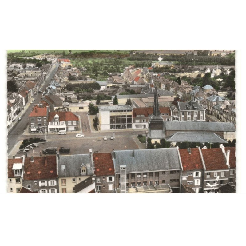 GRANDVILLIERS: vue générale vue aérienne 10x15 - très bon état