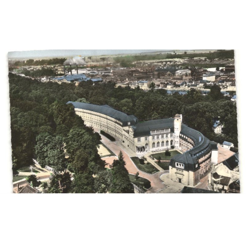 CREIL: école nationale professionnelle, Jules Uhry vue aérienne 10x15 - très bon état