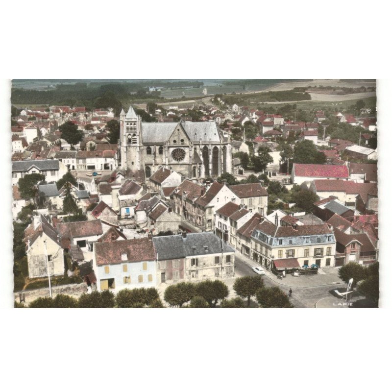 CHAMBLY: place du parterre, vue générale vue aérienne 10x15 - très bon état