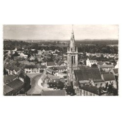 BORAN-sur-OISE: l'église et vue panoramique vue aérienne 10x15 - très bon état