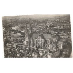 CHARTRES: la cathédrale vue aérienne 10x15 - très bon état