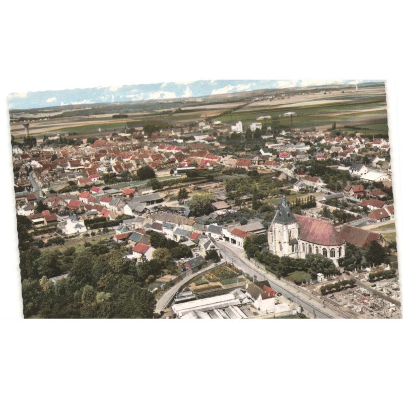 COURVILLE-sur-EURE: vue générale vue aérienne 10x15 - très bon état