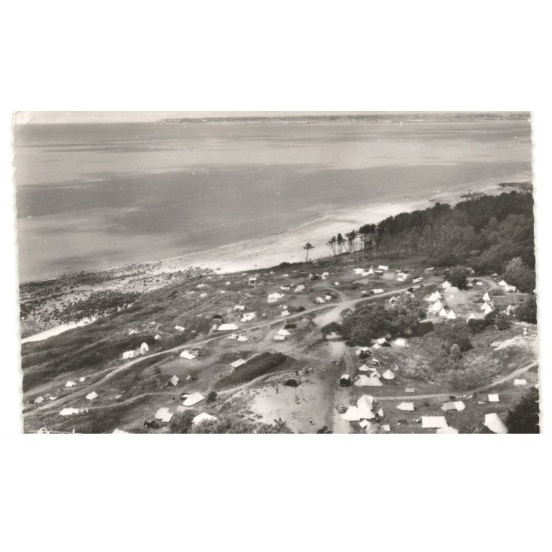 TROUVILLE - DEAUVILLE: le camping, au fond, la pointe du havre vue aérienne 10X15 - très bon état