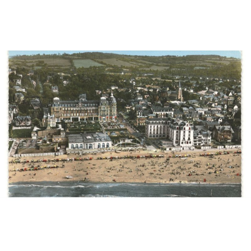 HOULGATE: la plage vue aérienne 10X15 - très bon état