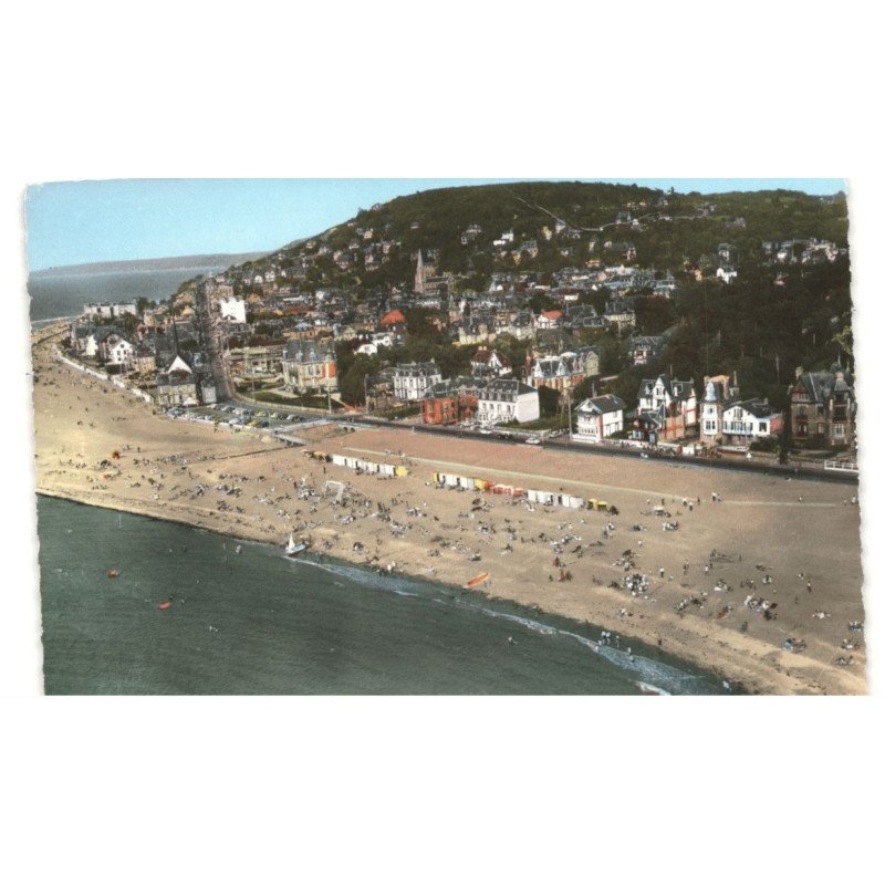 HOULGATE: la plage vue aérienne 10X15 - très bon état