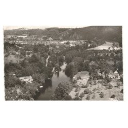 CLECY: l'orne, le pain de sucre et les rochers de la houle vue aérienne 10X15 - très bon état (timbre arraché)