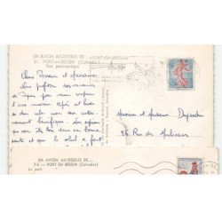 PORT-en-BESSIN: vue panoramique vue aérienne 10X15 - très bon état