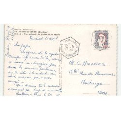 LES EYZIES-de-TAYAC: centre et le musée vue aérienne 10x15 - très bon état